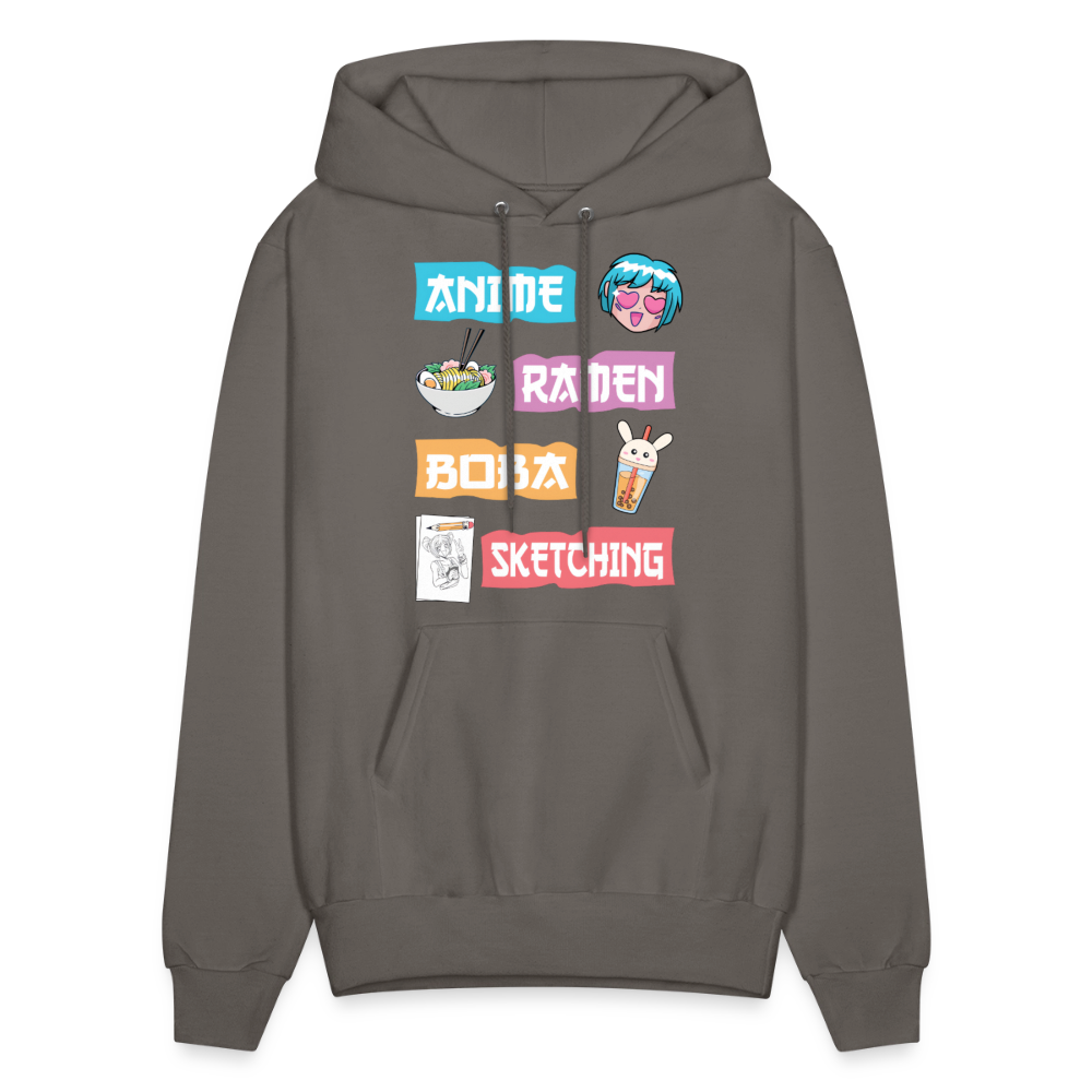 Anime Ramen Boba Sketching Anime Lover Unisex Hoodie - asphalt gray
