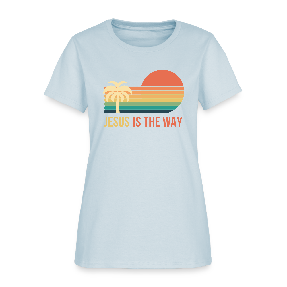 Jesus is the Way Christian Women's T-Shirt - light blue