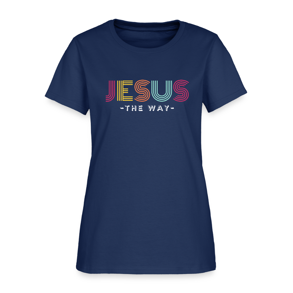 Jesus The Way Christian Women's T-Shirt - blue dusk