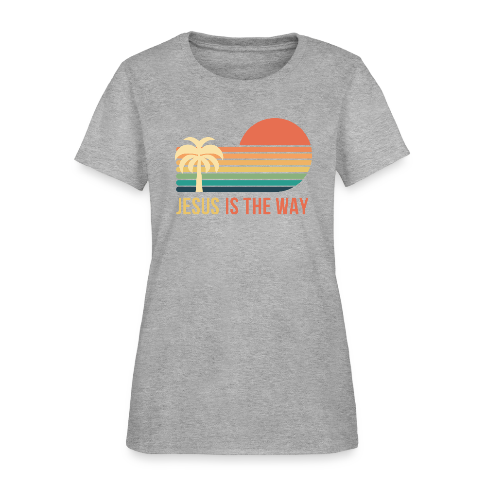 Jesus is the Way Christian Women's T-Shirt - heather gray