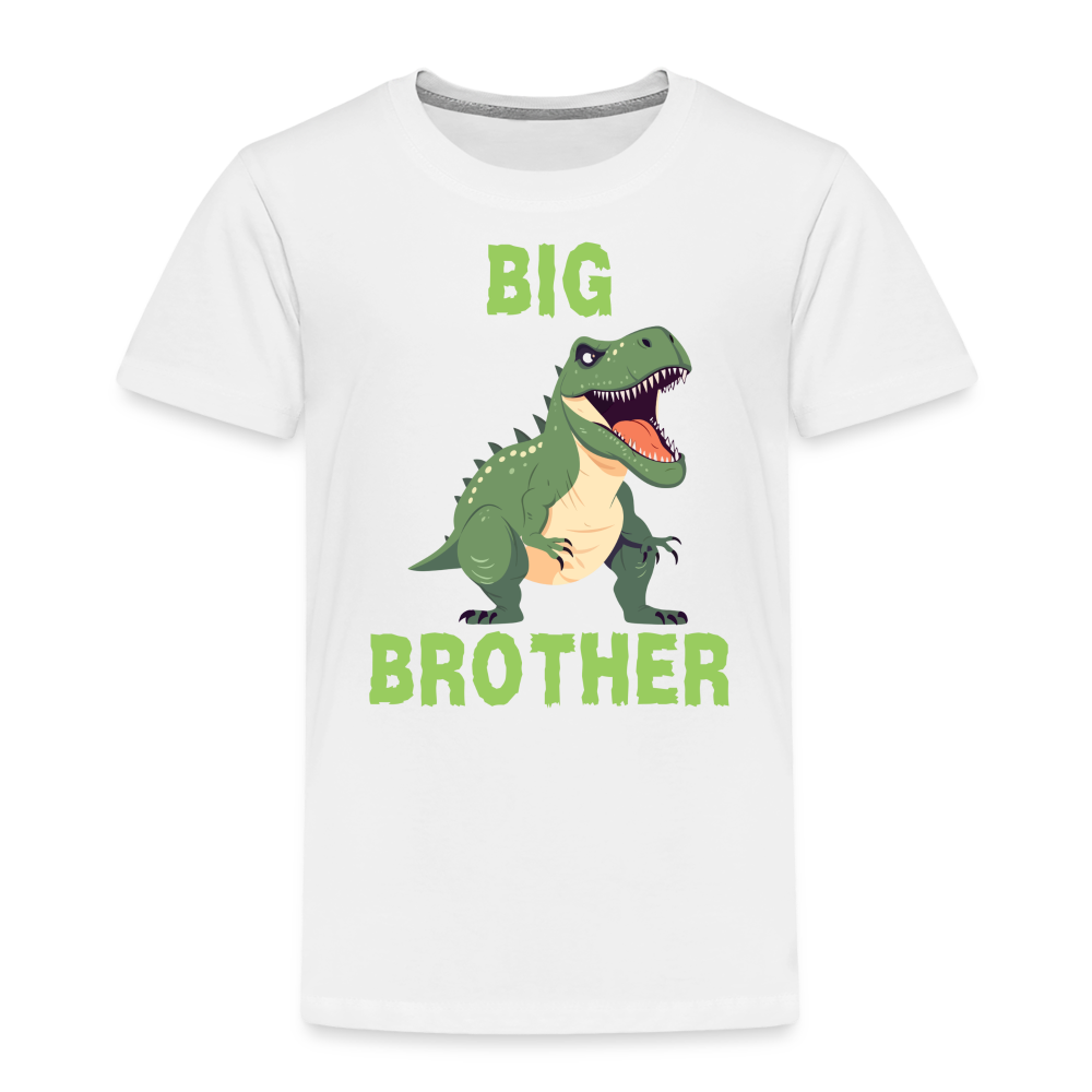 Toddler Big Brother T-Rex Dinosaur T-Shirt - white