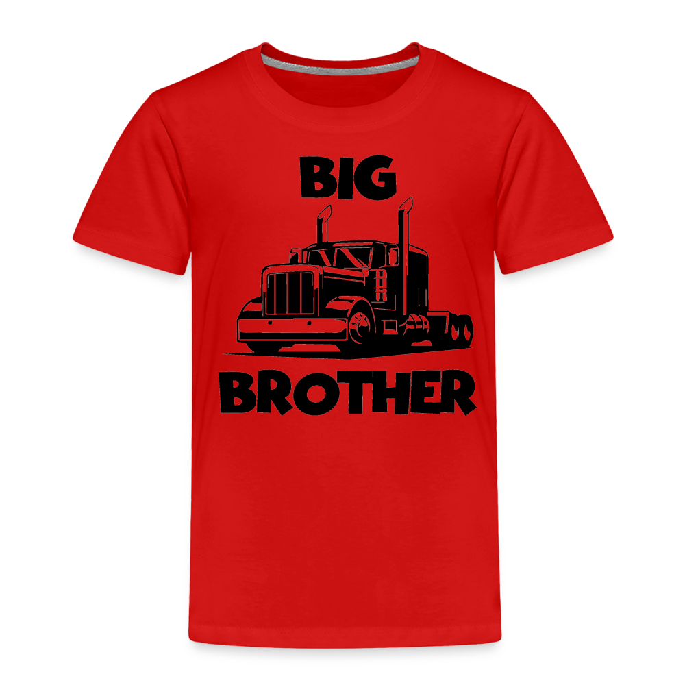 Toddler Big Brother Big Rig T-Shirt - red