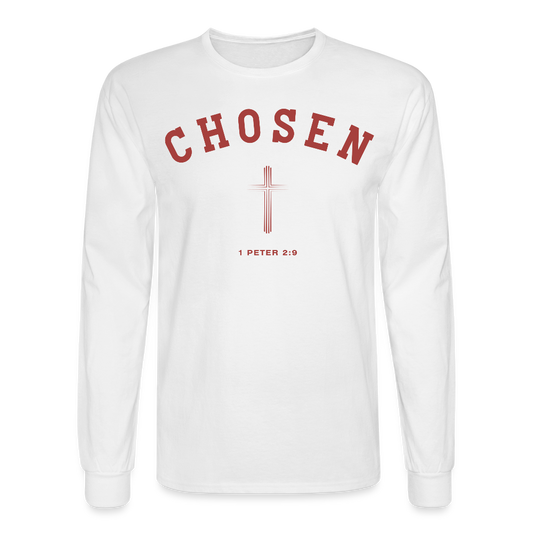 Chosen Christian Long Sleeve Unisex T-Shirt - white