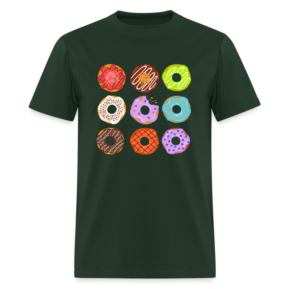 Nine Donuts Funny Unisex T-Shirt - forest green