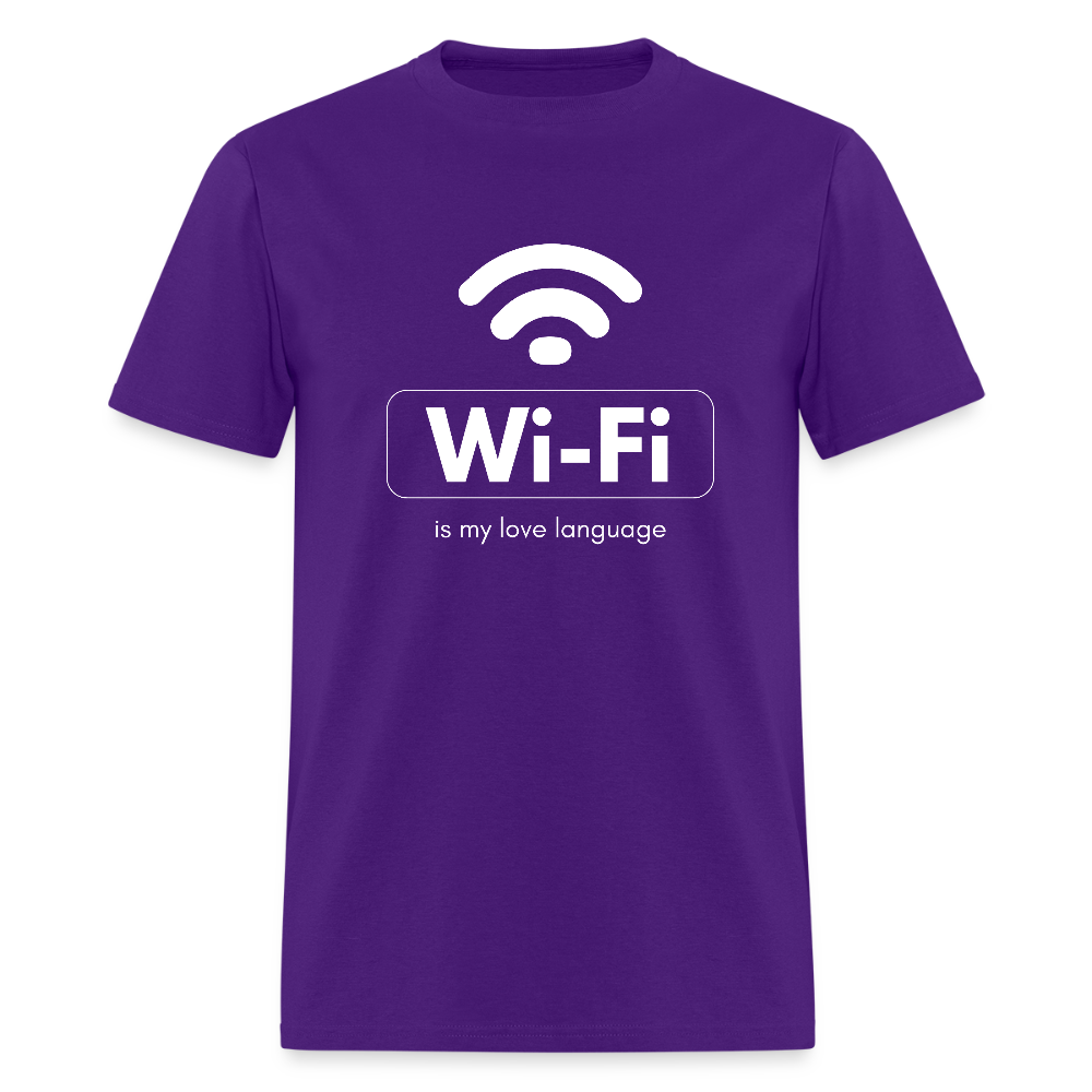 Wi-Fi is My Love Language Funny Unisex T-Shirt - purple