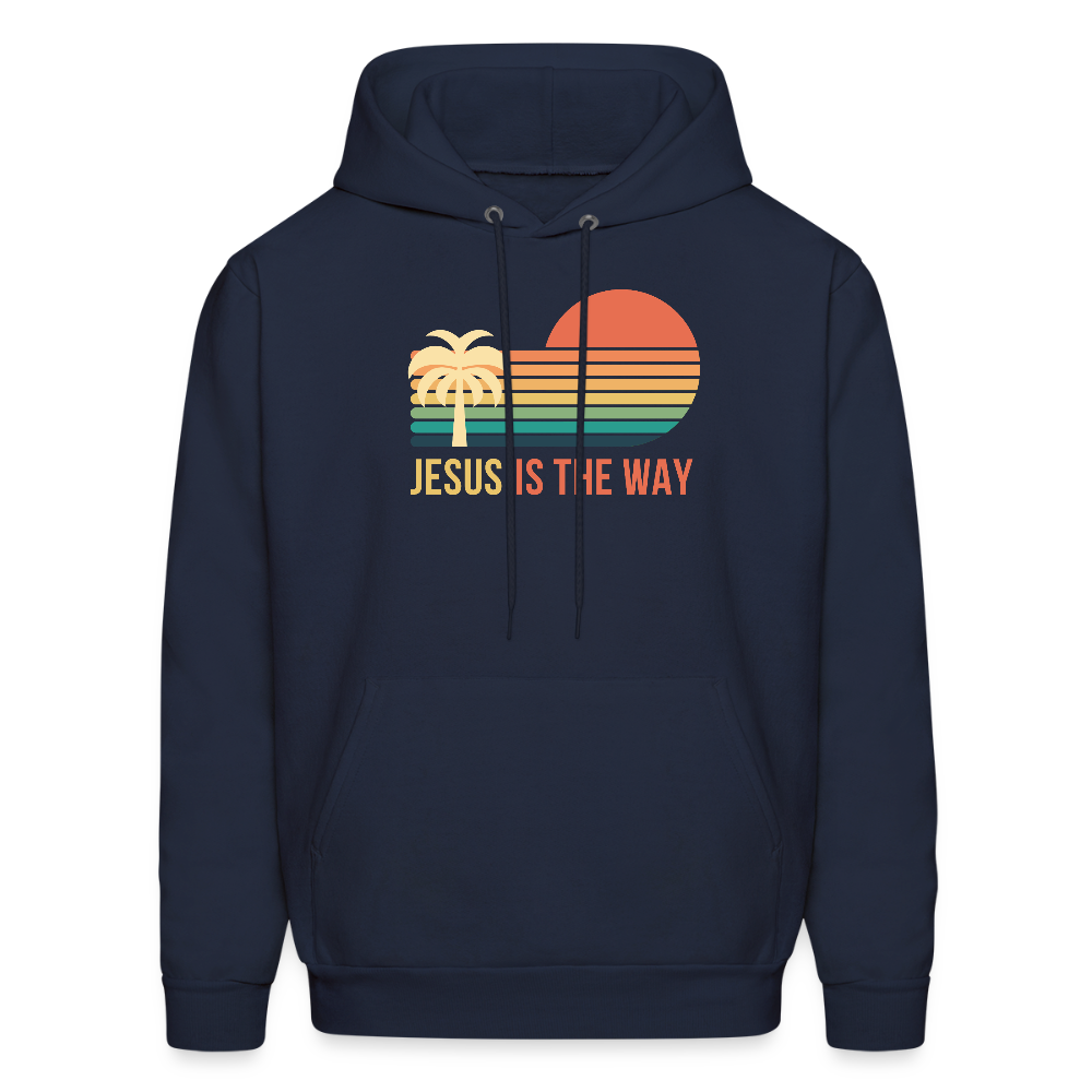 Jesus is the Way Christian Unisex Hoodie Sweatshirt - navy