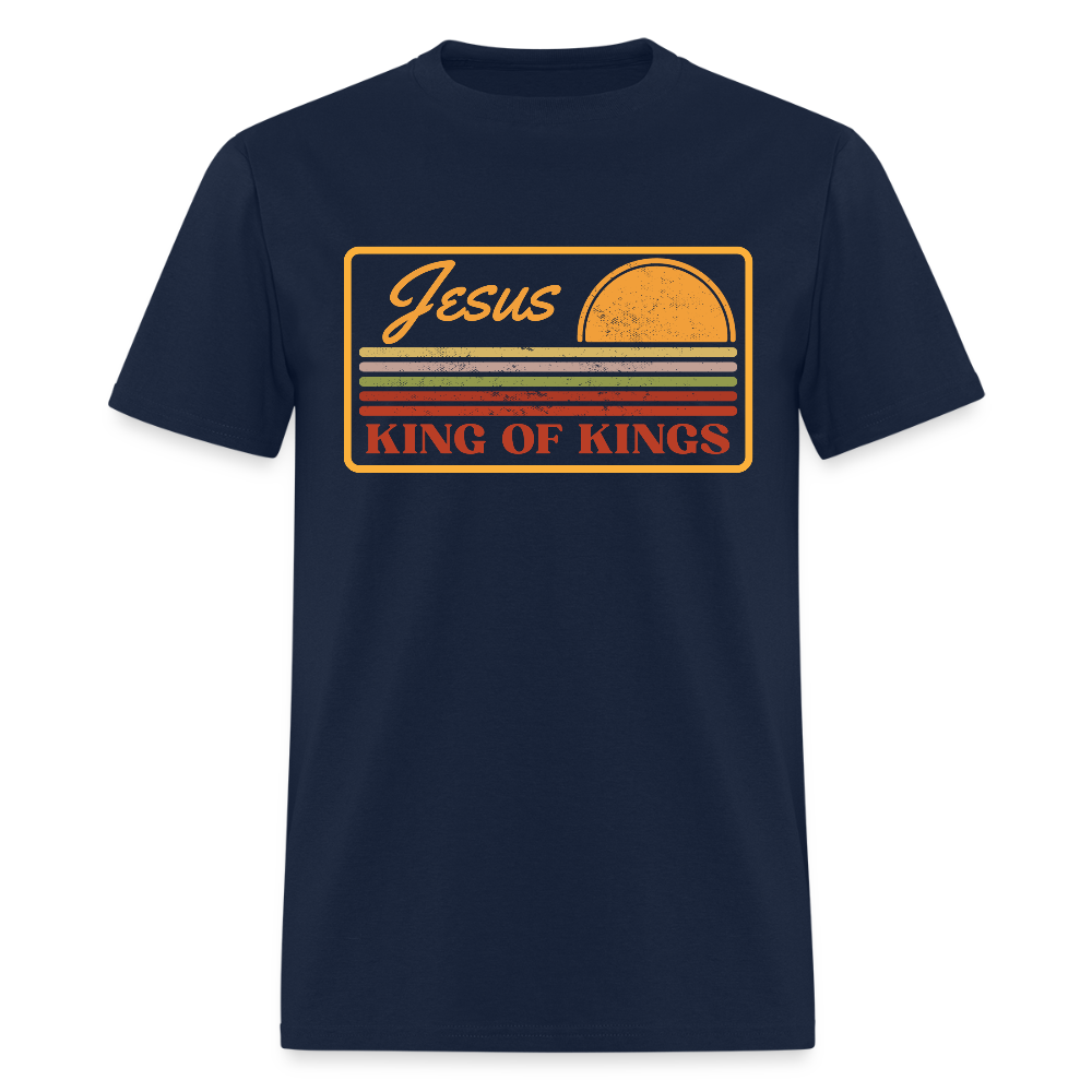 Jesus King of Kings Christian Unisex Classic T-Shirt - navy