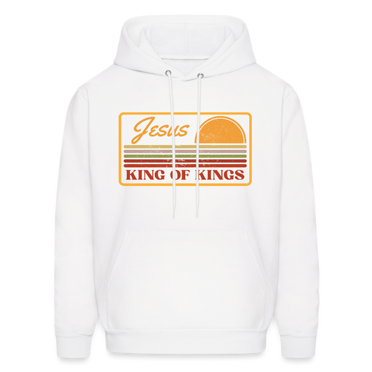Jesus King of Kings Christian Unisex Hoodie Sweatshirt - white