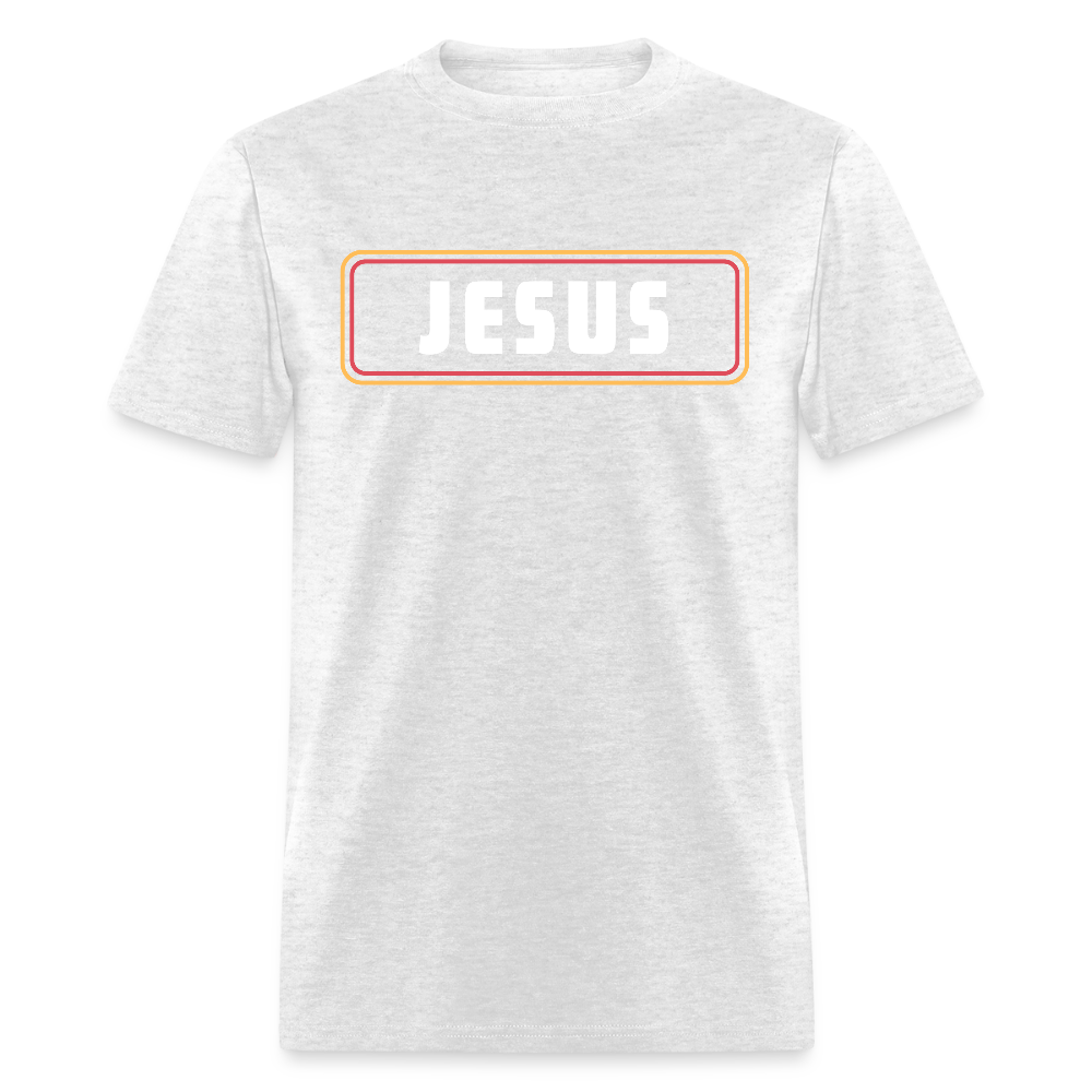 Jesus Retro Rectangle Christian Unisex Classic T-Shirt - light heather gray