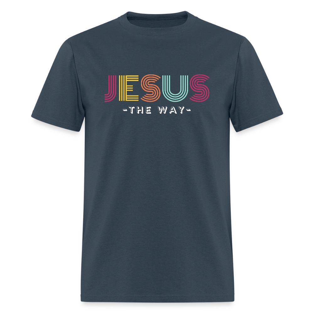 Jesus The Way Christian Unisex Classic T-Shirt - blue dusk