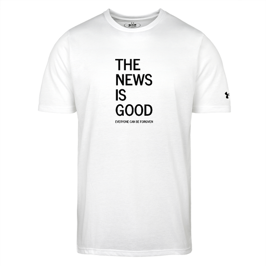 The News is Good Authentic Under Armour Men's Athletic 2.0 Christian T-Shirt - white