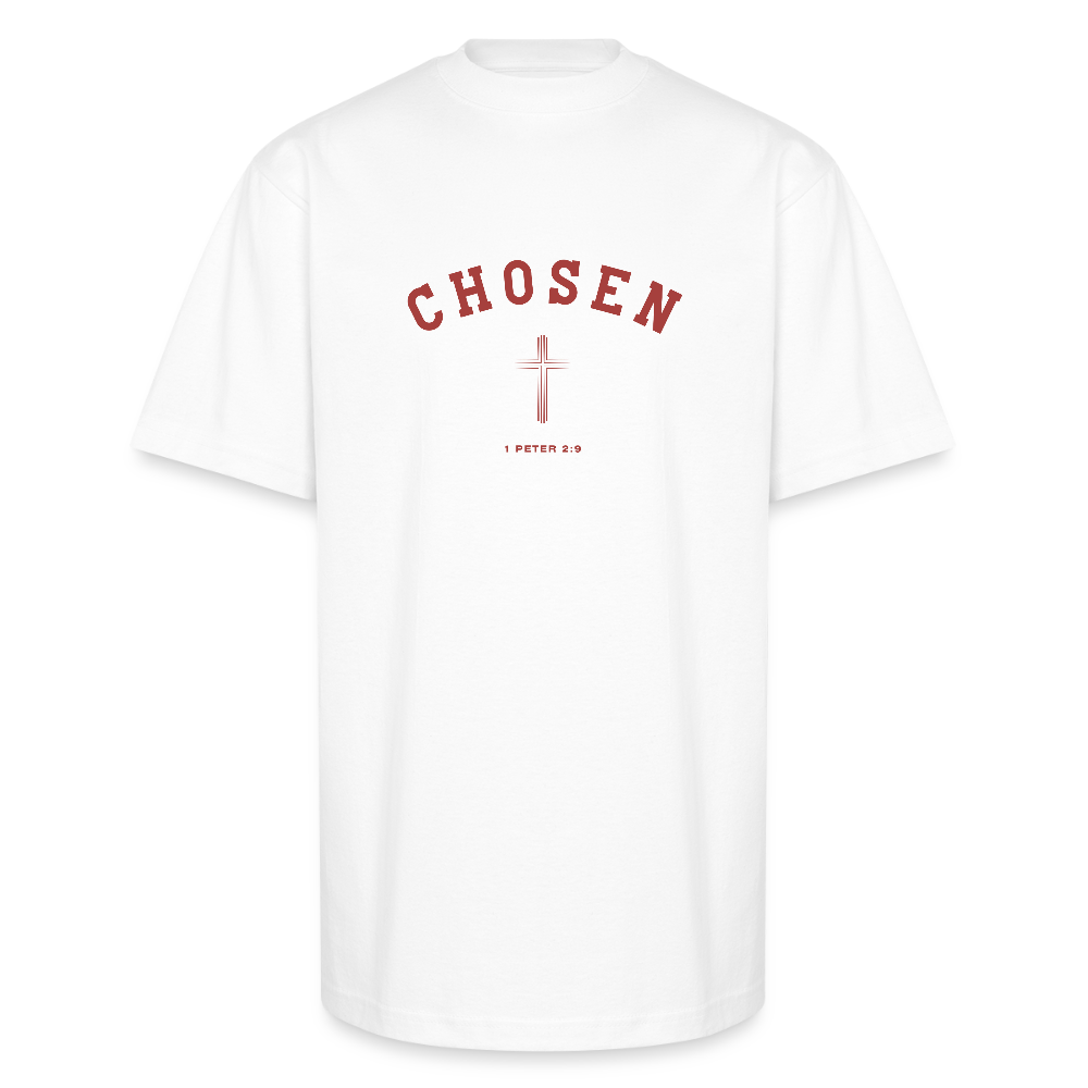Chosen Christian Oversized Unisex Heavyweight T-Shirt - white