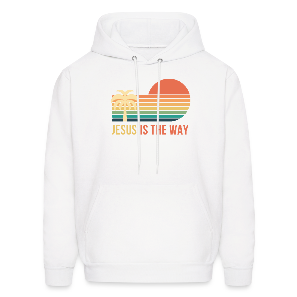 Jesus is the Way Christian Unisex Hoodie Sweatshirt - white