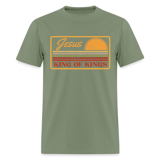 Jesus King of Kings Christian Unisex Classic T-Shirt - military green