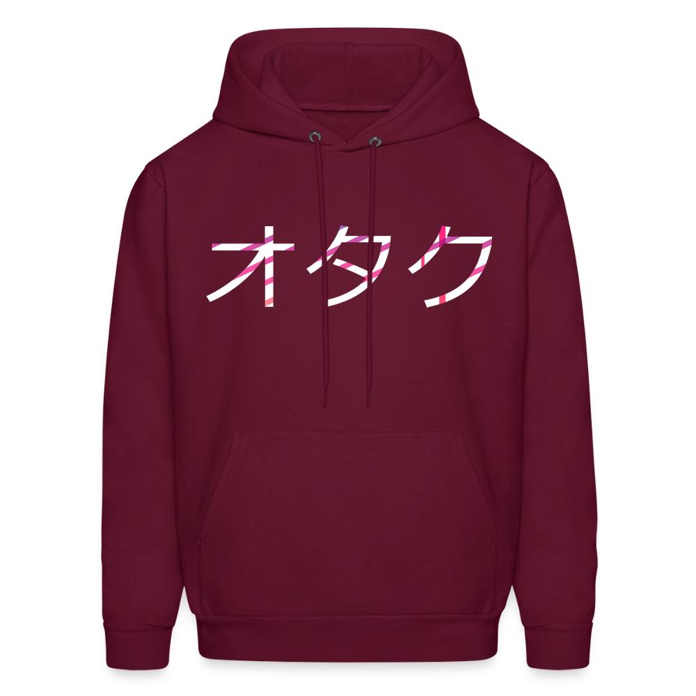 Otaku Japanese Front Anime Premium Unisex Hoodie Sweatshirt - burgundy
