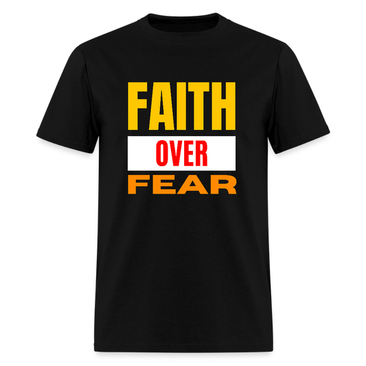 Faith Over Fear Bold Christian Unisex T-Shirt - black