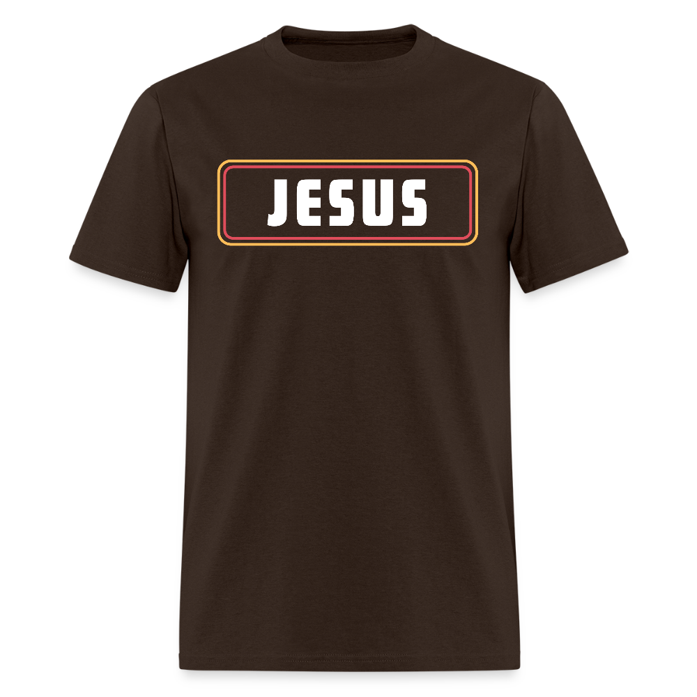 Jesus Retro Rectangle Christian Unisex Classic T-Shirt - brown