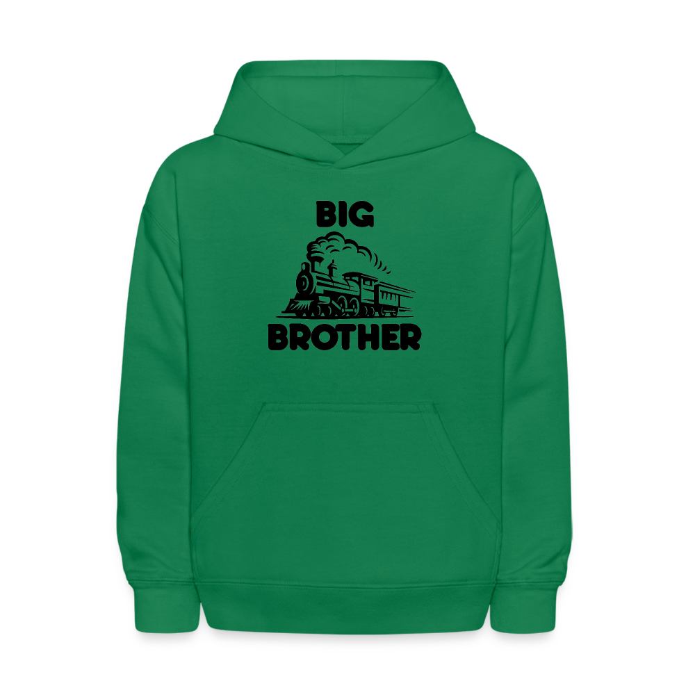Youth Big Brother Train Hoodie Sweatshirt - kelly green