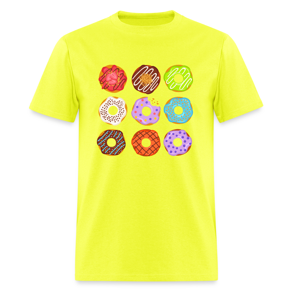 Nine Donuts Funny Unisex T-Shirt - safety green
