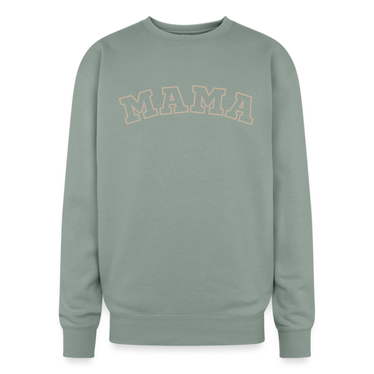 Mama Block Letters Oversized Crewneck Sweatshirt - sage