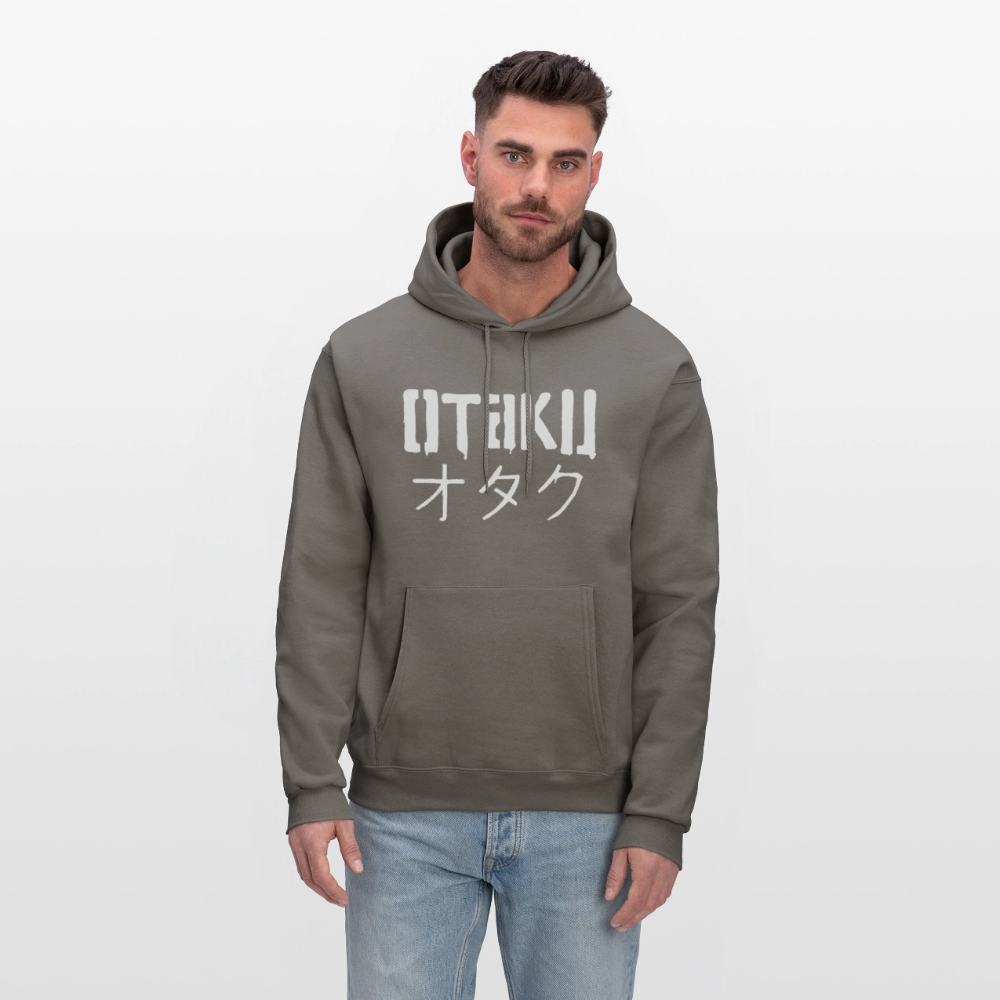 Otaku Japanese Anime Premium Unisex Hoodie Sweatshirt - asphalt gray