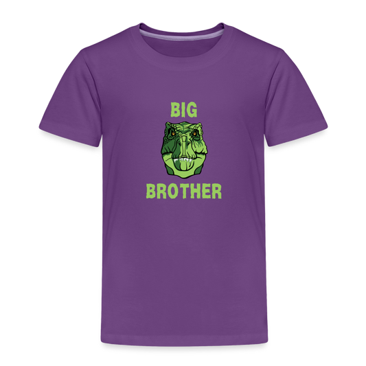 Toddler Big Brother Dinosaur Face T-Shirt - purple