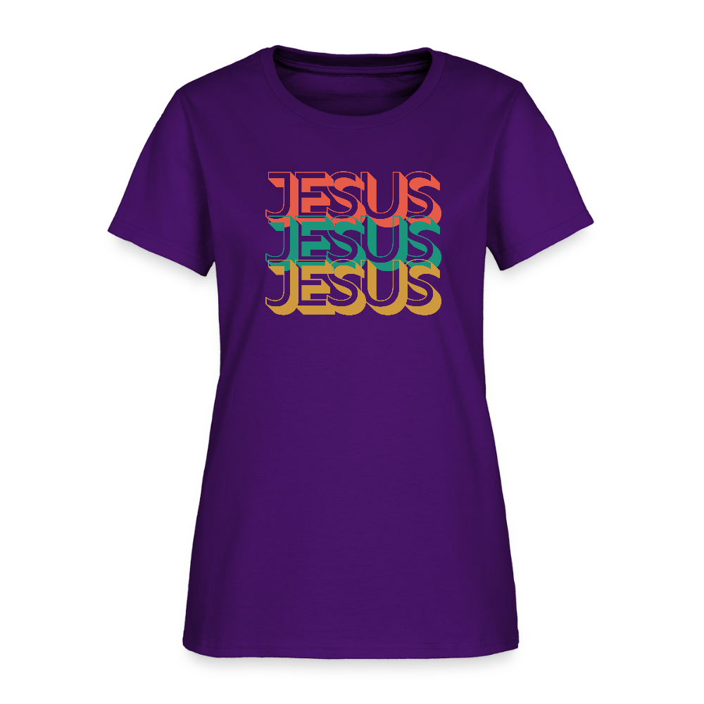 Jesus Jesus Jesus Christian Women's T-Shirt - purple