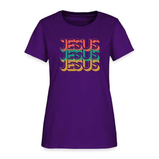 Jesus Jesus Jesus Christian Women's T-Shirt - purple
