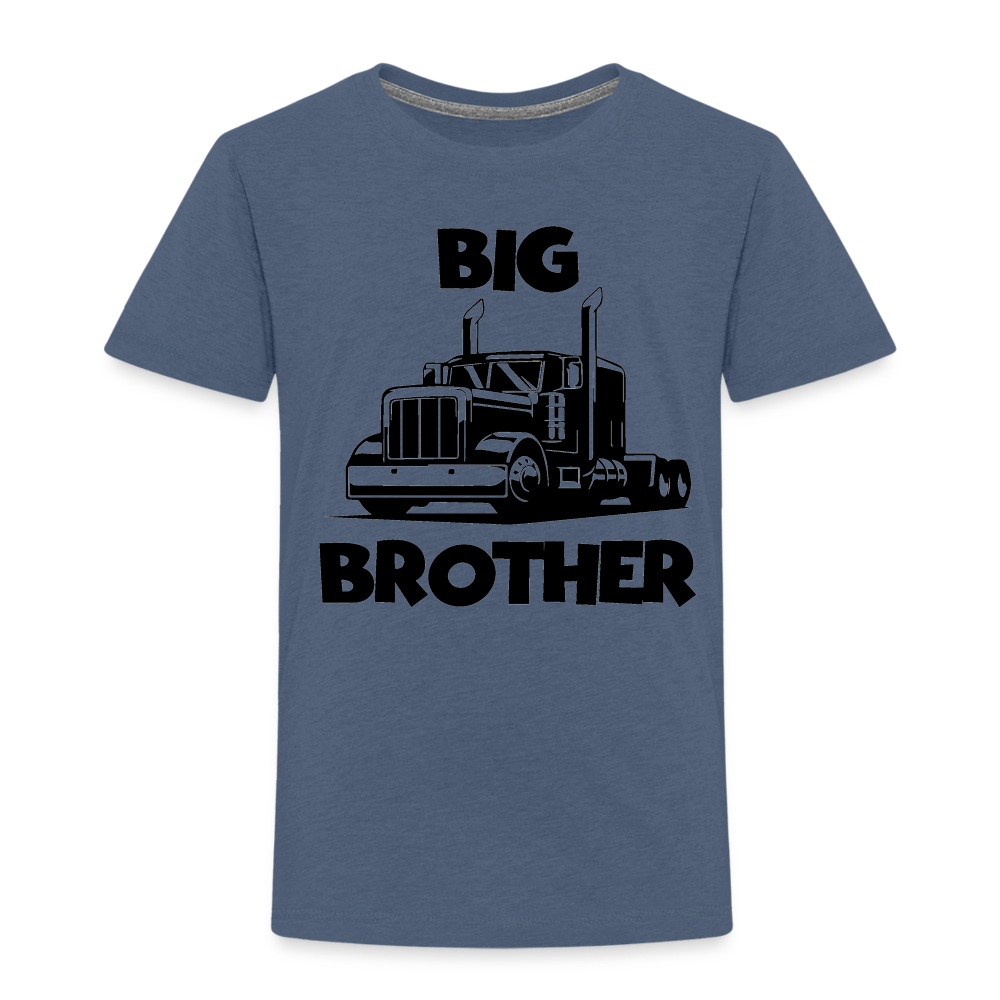 Toddler Big Brother Big Rig T-Shirt - heather blue