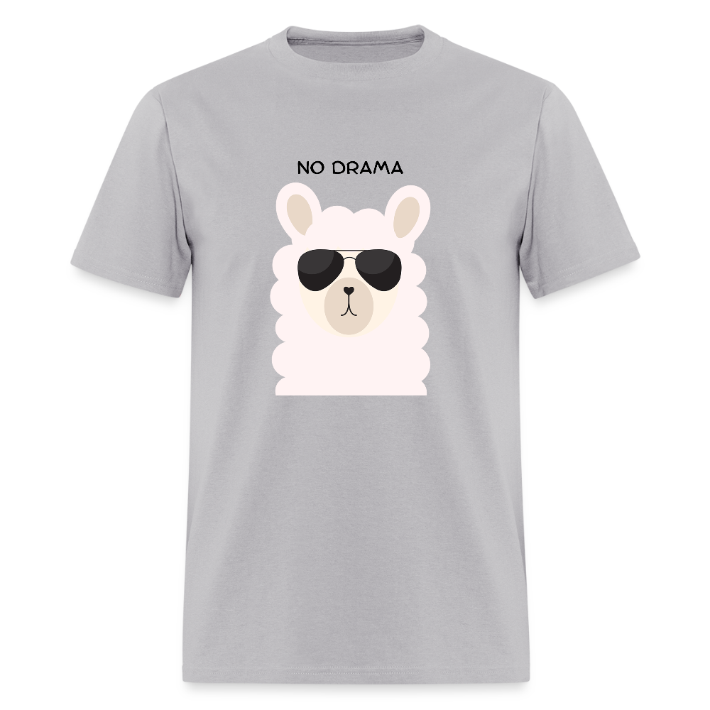 No Drama Llama Funny Unisex T-Shirt - gravel