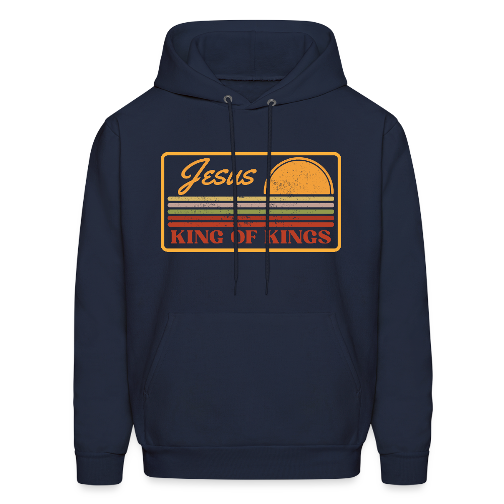 Jesus King of Kings Christian Unisex Hoodie Sweatshirt - navy