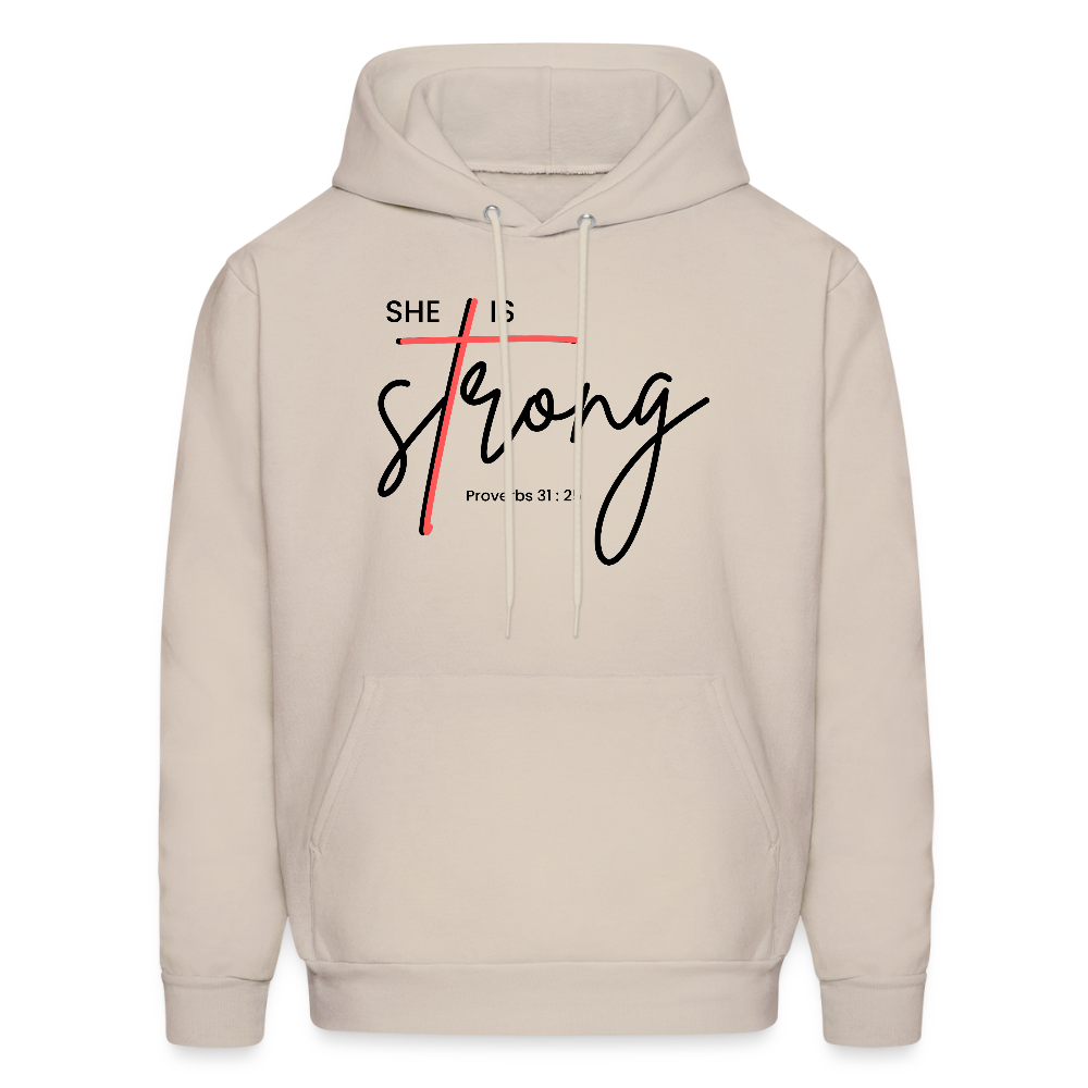 She is Strong Unisex Christian Hoodie Sweatshirt - Sand