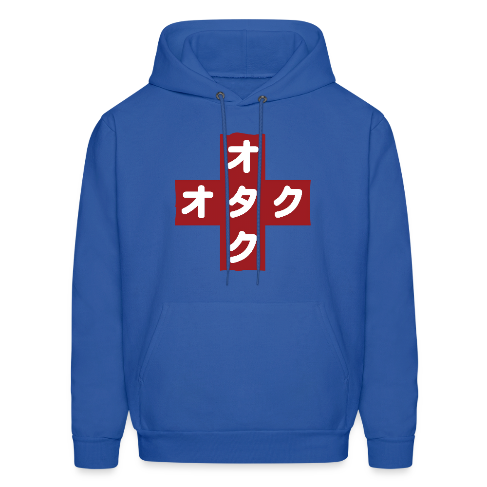 Otaku Red Cross Anime Premium Unisex Hoodie Sweatshirt - royal blue