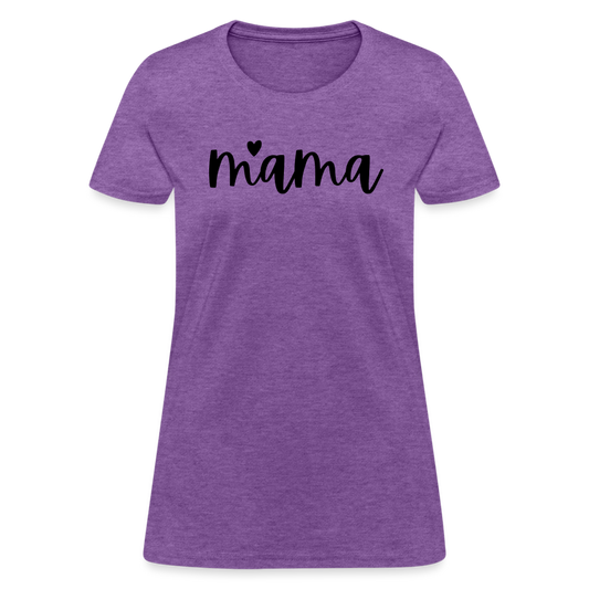 Mama Heart Women's T-Shirt - purple heather
