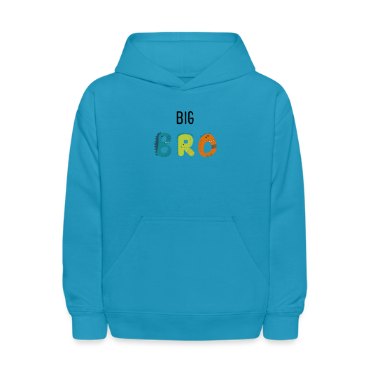 Youth Big Brother Big Bro Dinosaurs Hoodie Sweatshirt - turquoise