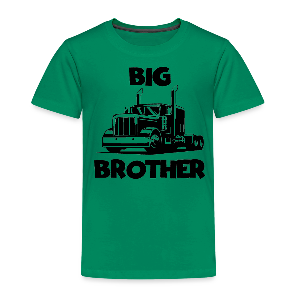 Toddler Big Brother Big Rig T-Shirt - kelly green