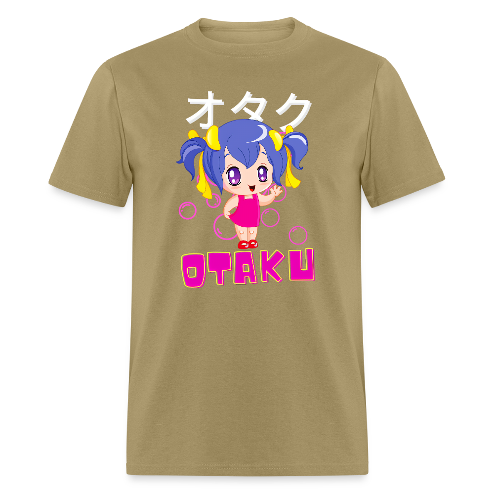 Otaku English Japanese Anime Fan Girl Premium Unisex T-Shirt - khaki