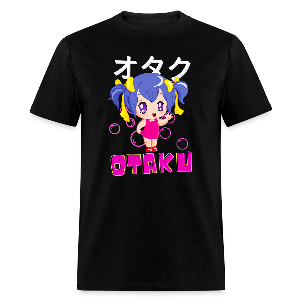 Otaku English Japanese Anime Fan Girl Premium Unisex T-Shirt - black