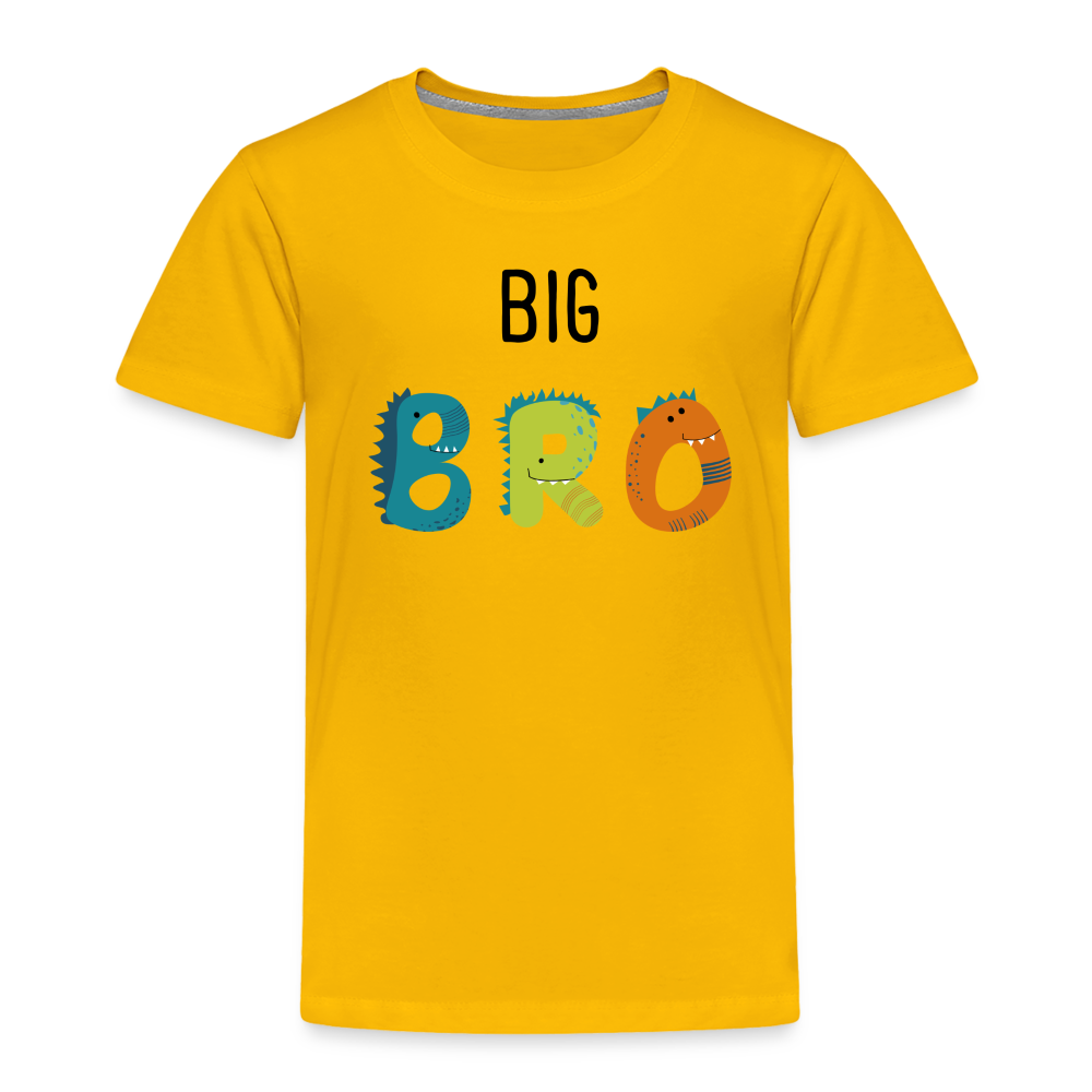 Toddler Big Brother Big Bro Dinosaurs T-Shirt - sun yellow