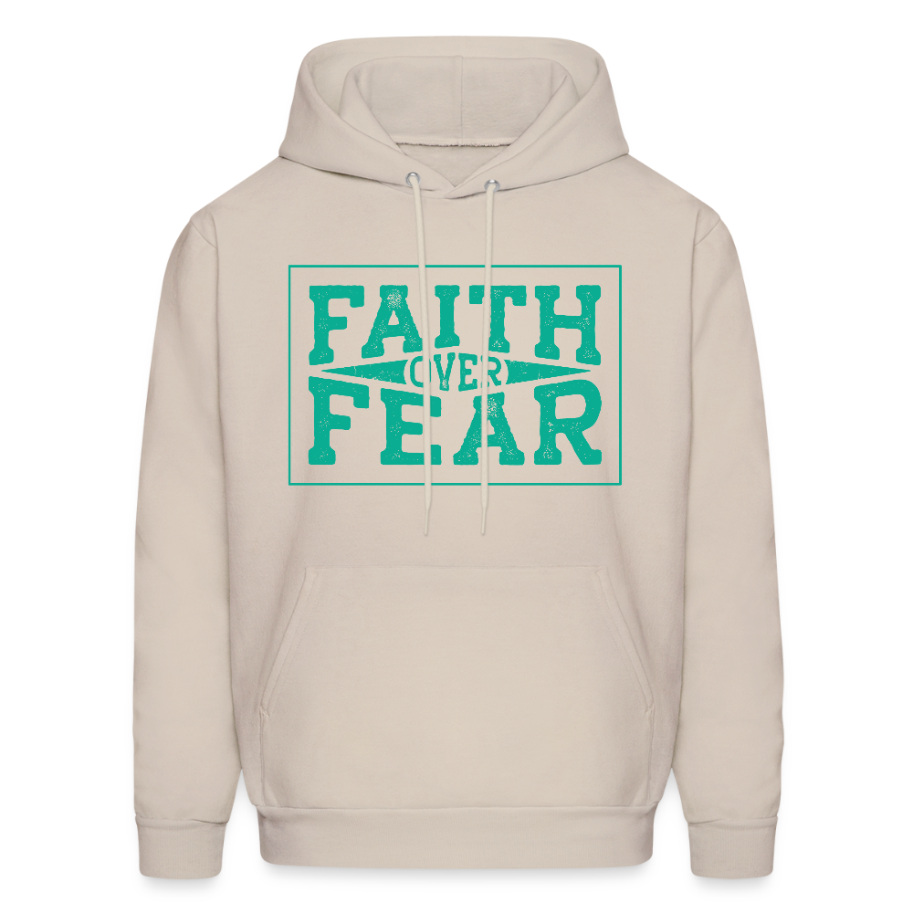 Faith Over Fear Retro Unisex Christian Hoodie Sweatshirt - Sand