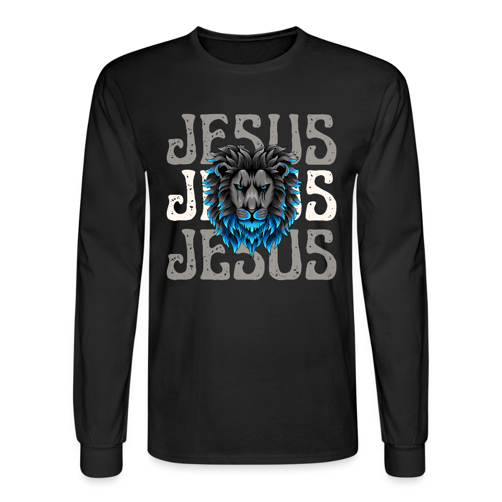 Jesus Lion Christian Unisex Long Sleeve T-Shirt - black