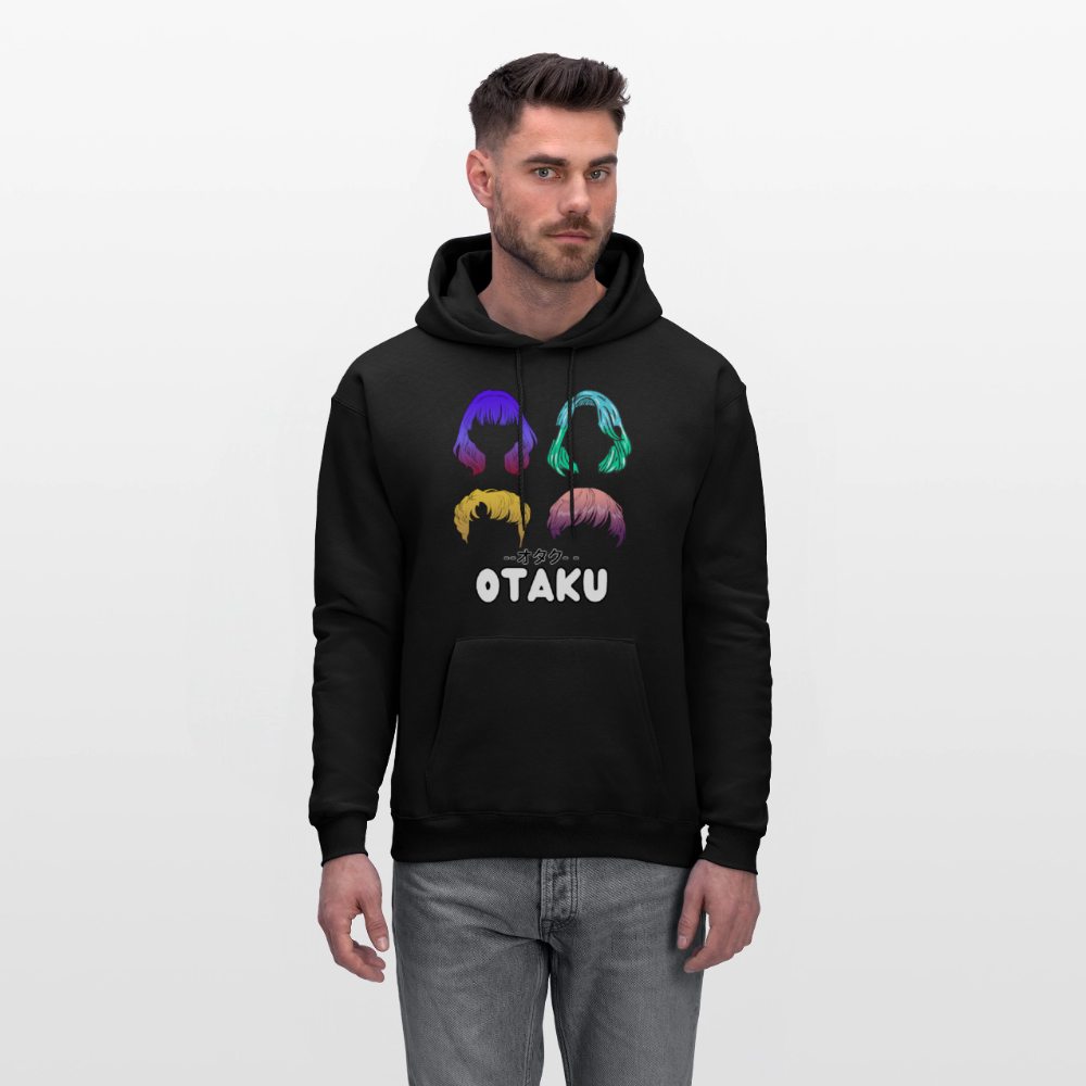 Otaku English Japanese Anime Premium Unisex Hoodie Sweatshirt - black