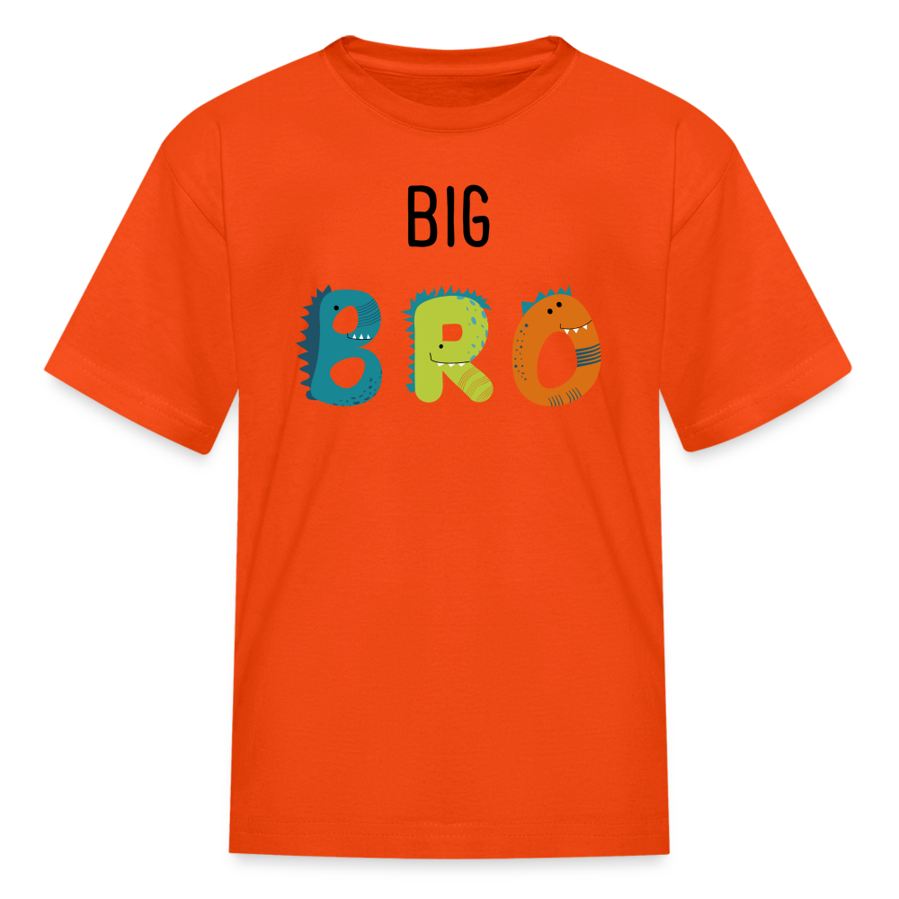 Youth Big Brother Big Bro Dinosaurs T-Shirt - orange
