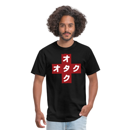 Otaku Red Cross Anime Premium Unisex T-Shirt - black