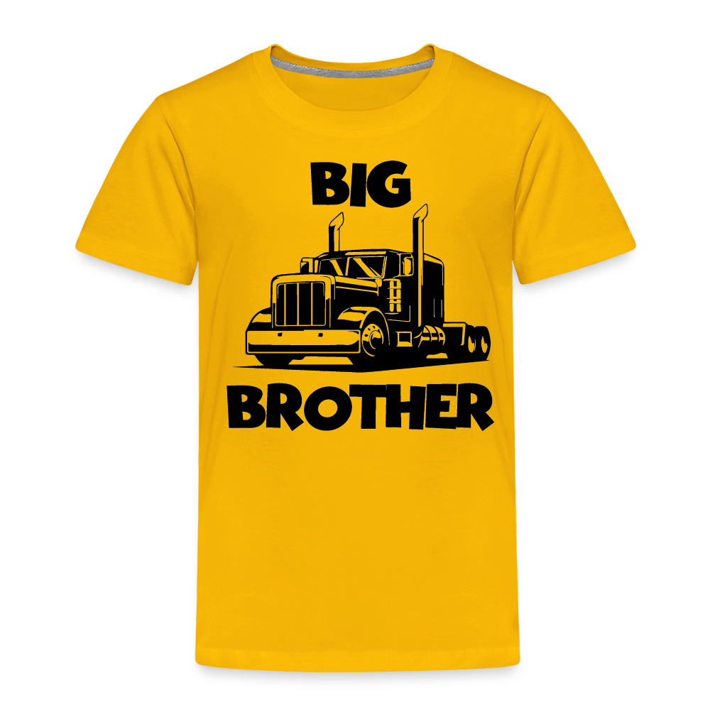Toddler Big Brother Big Rig T-Shirt - sun yellow