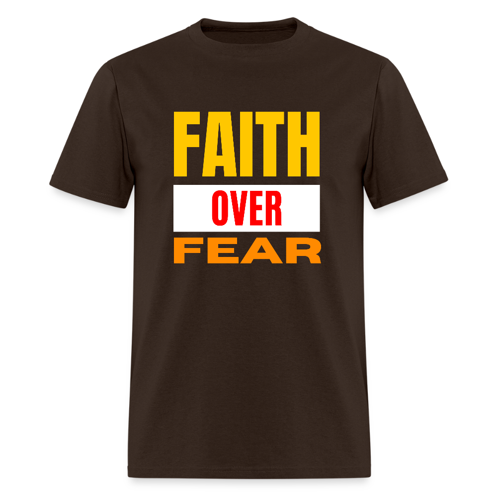 Faith Over Fear Bold Christian Unisex T-Shirt - brown
