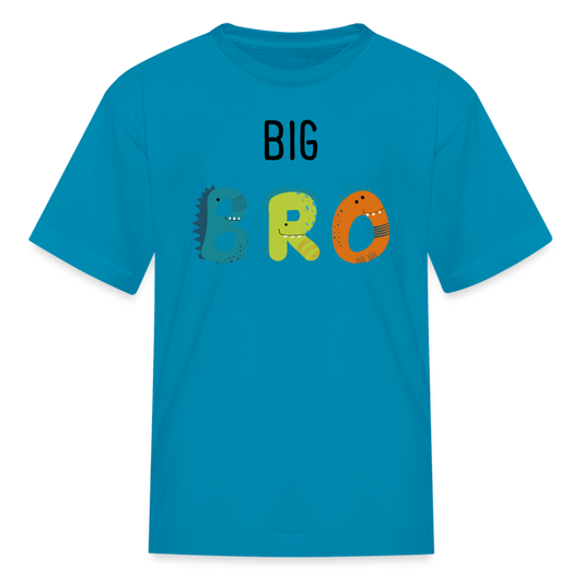 Youth Big Brother Big Bro Dinosaurs T-Shirt - turquoise