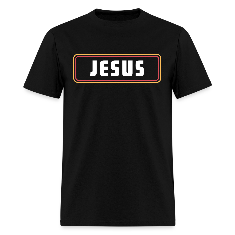 Jesus Retro Rectangle Christian Unisex Classic T-Shirt - black
