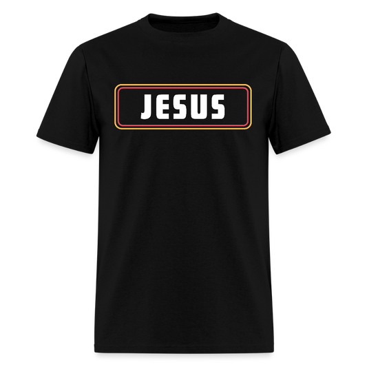Jesus Retro Rectangle Christian Unisex Classic T-Shirt - black