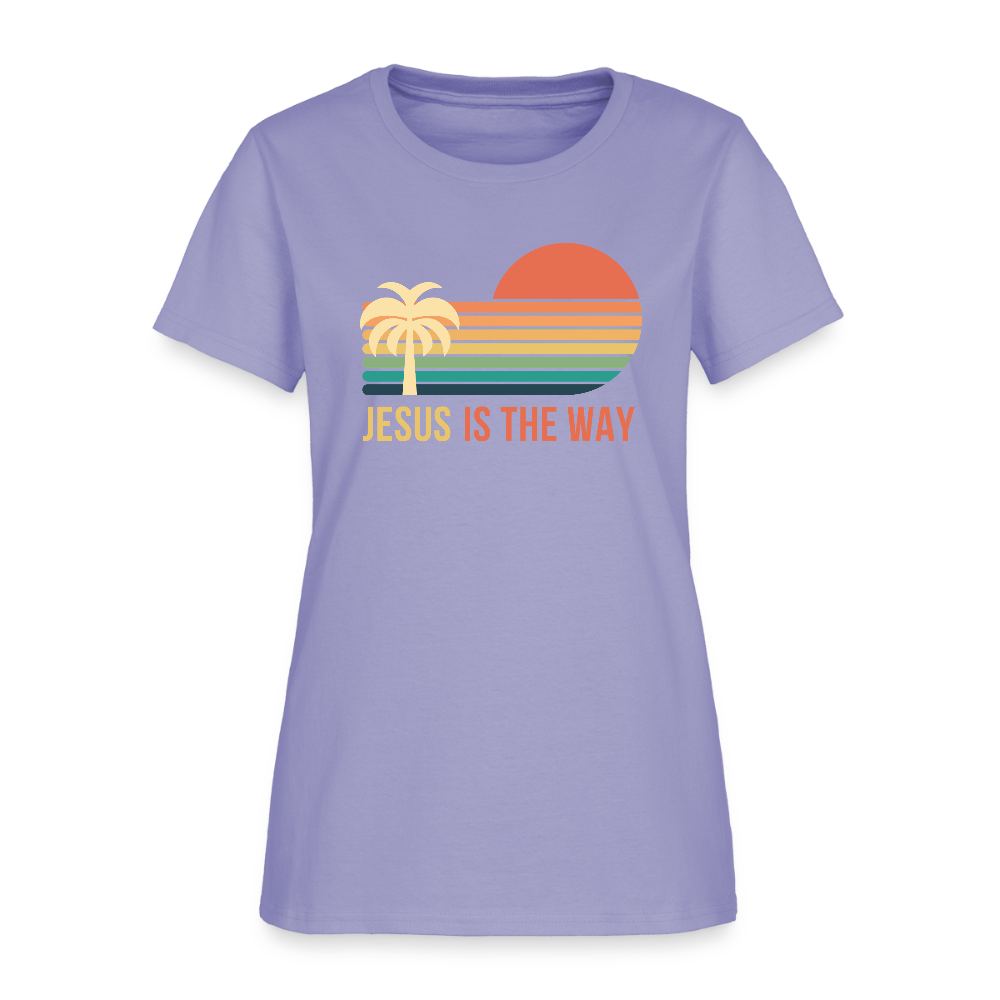 Jesus is the Way Christian Women's T-Shirt - lavender
